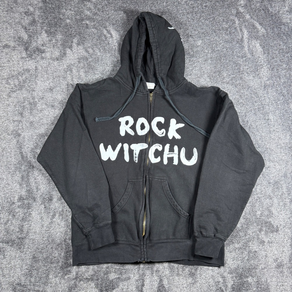 Janet Jackson Rock Witchu 2008 Tour Hoodie Black Zip Up Concert Merch Small